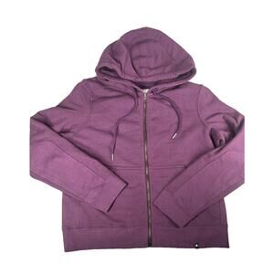 American Giant Full Zip Hoodie Sweatshirt Womens Small Purple Heavyweight USA
